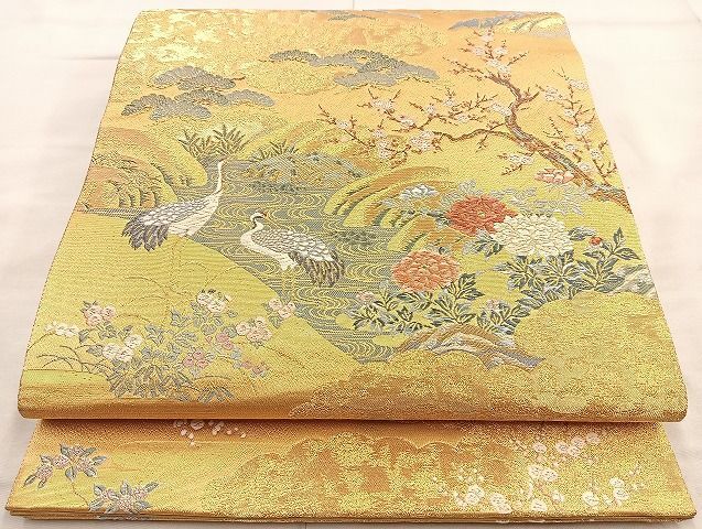 平和屋着物■六通柄袋帯　唐織　松彩錦　金糸　逸品　BAAJ5966ea