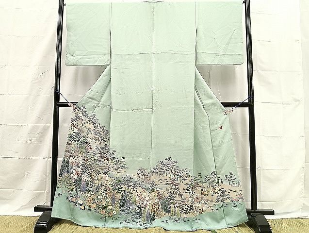 平和屋着物■豪華色留袖　友禅　作家物　御所解風景文　暈し染め　逸品　BAAK1565pk
