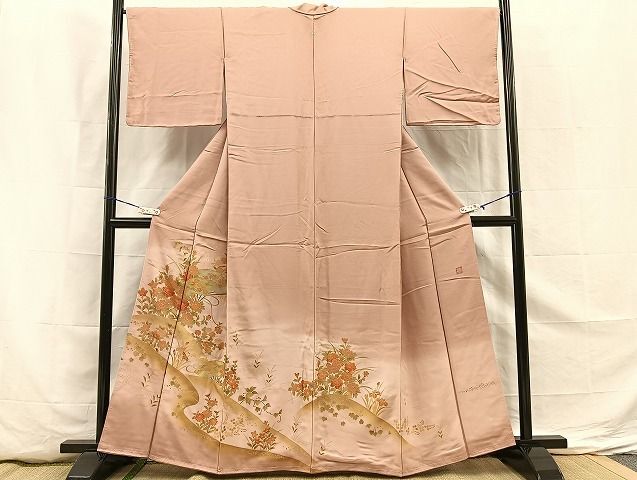 平和屋着物■豪華色留袖　作家物　遠山扇面牡丹花文　暈し染め　金彩　逸品　未使用　BAAK9056yt