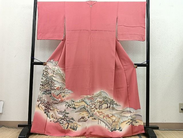 平和屋着物■豪華色留袖　浜松風景文　暈し染め　金彩　逸品　BAAK5217xi