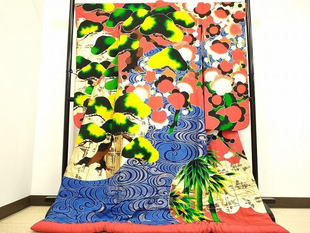 平和屋2■豪華色打掛　作家物　和装　婚礼　結婚式　花嫁　神社挙式　松竹梅　金彩　逸品　DAAH1991du