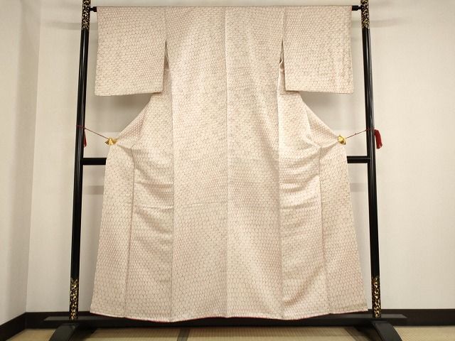 平和屋-こころ店 上質な小紋 変わり亀甲文 金通し地 やまと誂製 平和屋-こころ店 上質な小紋 変わり亀甲文 金通し地 やまと誂製