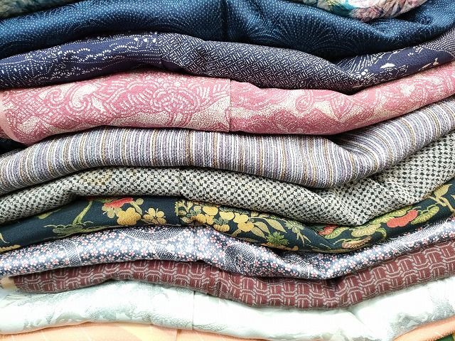 平和屋■1円 小紋 まとめて 50点 人物 蝶 風景 花柄 暈し染め 杢目絞り 金彩 など 着用可能多数 未使用品あり 全て正絹 se2283