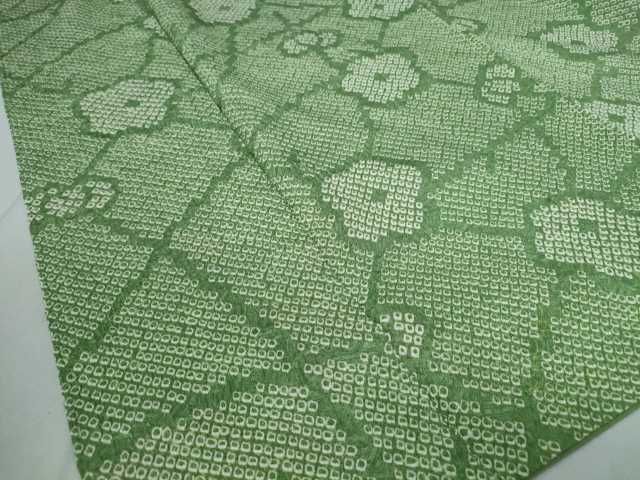平和屋2■上質な小紋　総絞り　舞花文　やまと誂製　逸品　DAAH3580ar