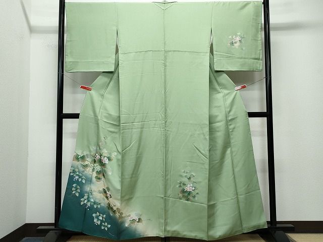 平和屋1■訪問着　草花文　金銀彩　逸品　CAAI6555vf