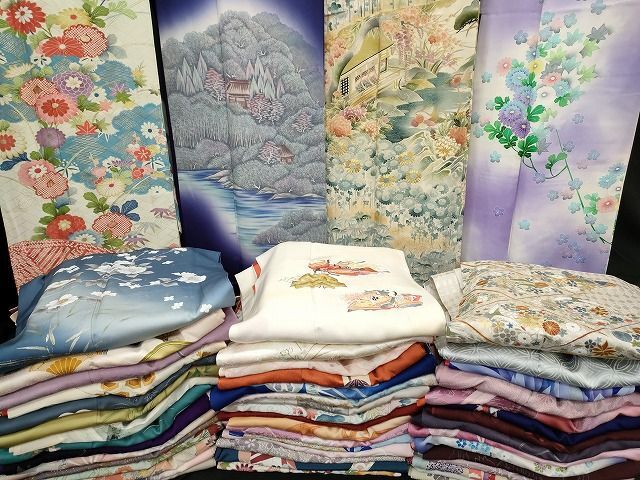 平和屋■1円 訪問着 まとめて 50点 鴛鴦 人物 風景 花柄 友禅 手描き 駒刺繍 金彩 など 着用可能多数 未使用品あり 全て正絹 se2312