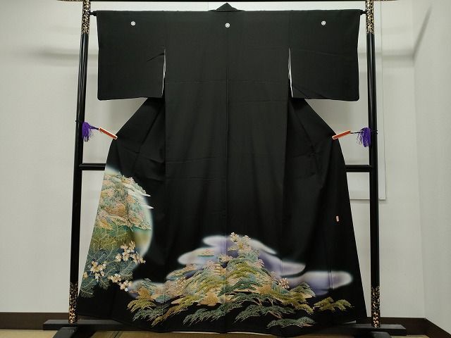 平和屋着物■豪華黒留袖　作家物　風景文　暈し染め　逸品　CAAH7264dy