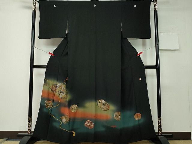 平和屋着物■豪華黒留袖　作家物　文箱花文　金銀彩　逸品　CAAI6468vf