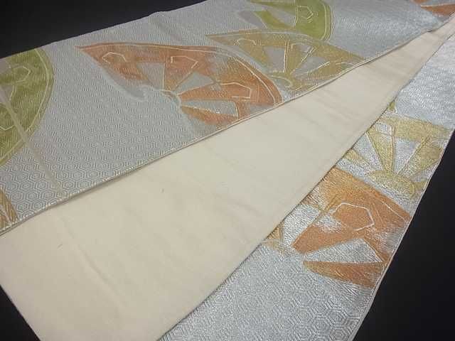  flat мир магазин кимоно # шесть через рисунок двойной пояс obi одна сторона колесо машина .. документ золотой серебряный нить замечательная вещь uw0294