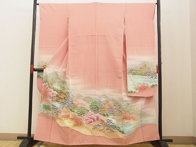 平和屋着物■豪華振袖　風景松文　暈し染め　金彩　逸品　BAAI8600xi