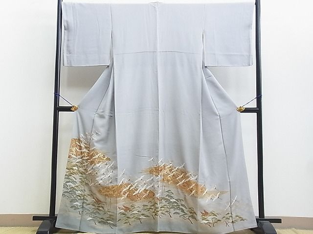 平和屋着物■豪華色留袖　飛鶴浜松文　金彩　逸品　BAAJ8454jx