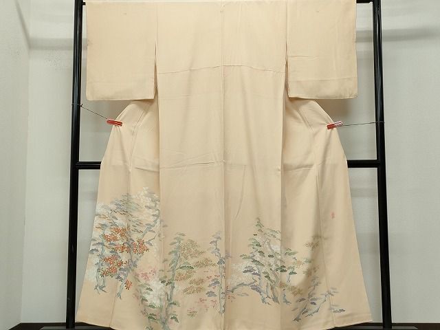 平和屋着物■豪華色留袖　友禅　作家物　枝花文　逸品　CAAI0544yk