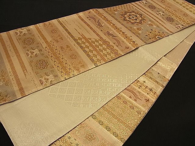平和屋着物□佐賀錦 六通柄袋帯 鳳凰正倉院花文 金糸 逸品 n 平和屋着物□佐賀錦 六通柄袋帯 鳳凰正倉院花文 金糸 逸品 n