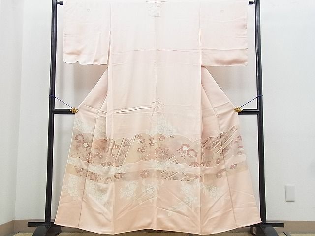 平和屋着物■豪華色留袖　横段花文　銀彩　逸品　BAAJ8418jx