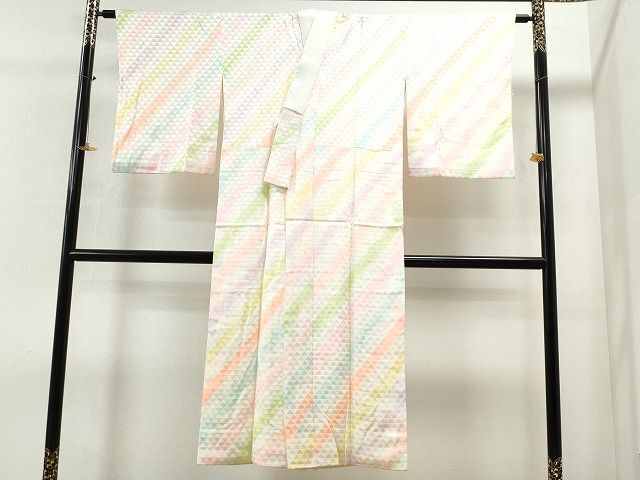 平和屋着物■上質な長襦袢　袷　鱗地紋　暈し染め　逸品　CAAI8024yc