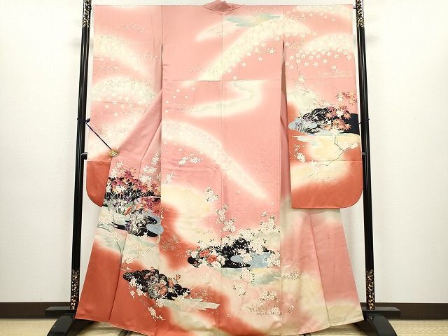 平和屋着物■豪華振袖　作家物　刺繍　鳳凰花文　暈し染め　金彩　逸品　DAAI3143ya