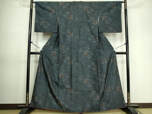 平和屋着物■本場大島紬　雲取り草花文　逸品　未使用　DAAI1308cm 平和屋着物□本場大島紬 雲取り草花文 正絹 逸品 DAAP8447zy 平和屋着物