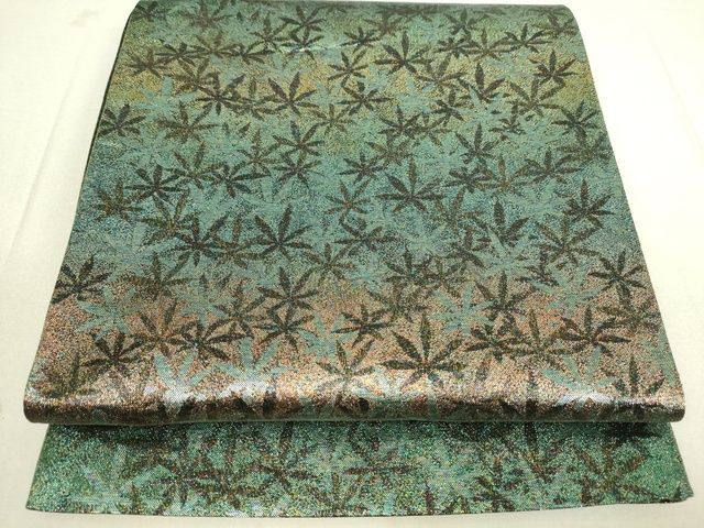 平和屋着物■六通柄袋帯　舞葉文　逸品　未使用　DAAI5625op 平和屋着物＊夏物 六通柄袋帯 枝葉文 金糸 DAAW0025op