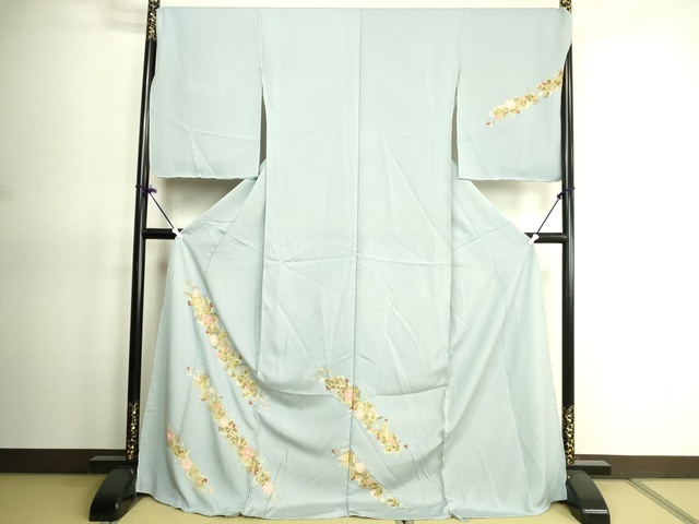 平和屋着物■訪問着　草花文　金彩　仮絵羽　逸品　DAAJ0554cm