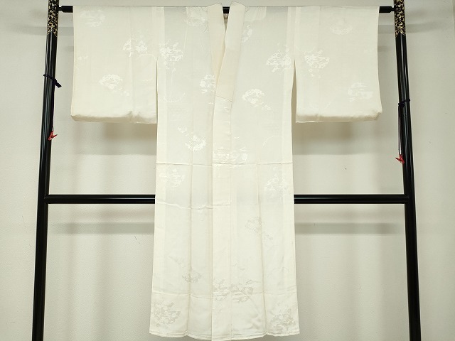 平和屋着物■上質な長襦袢　無双仕立て　雪輪吉祥地紋　鳥の子色　逸品　DAAI3344ya