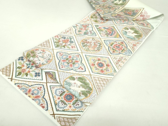逸品 総相良刺繍袋帯 未使用 お着物 逸品 総相良刺繍袋帯 未使用 お着物
