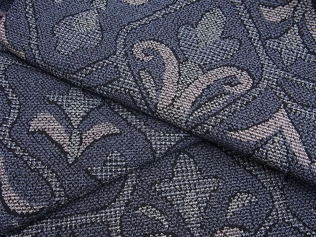 平和屋着物■本塩沢　洋花唐草文　逸品　ab2144
