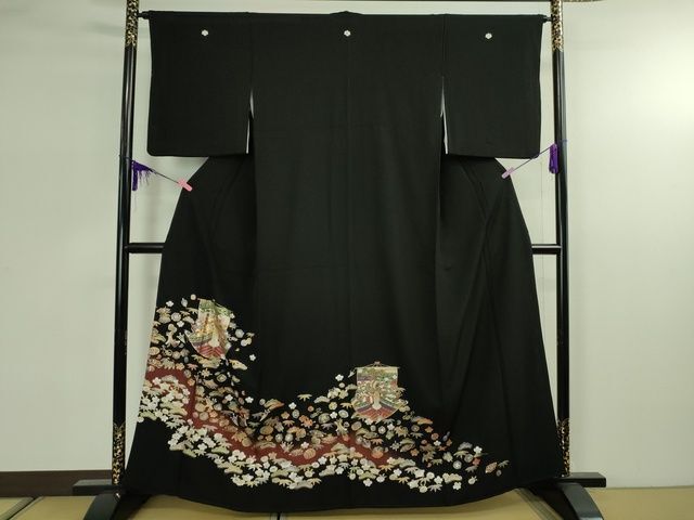平和屋着物■豪華黒留袖　宝尽くし文　暈し染め　金銀彩　逸品　DAAI1995jm