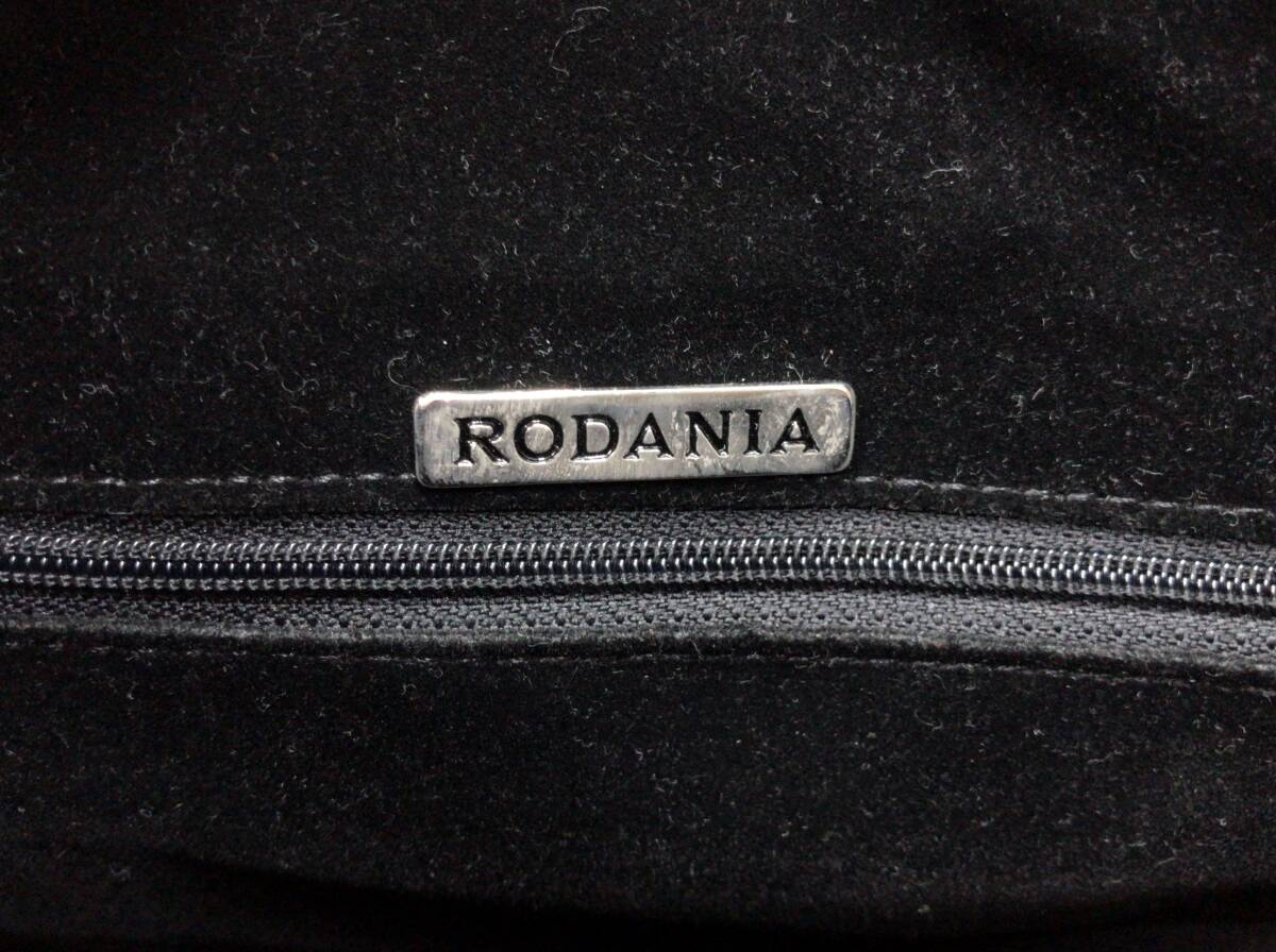 RODANIA ロダニア オーストリッチ ハンドバッグ レザー ブラック 24101602