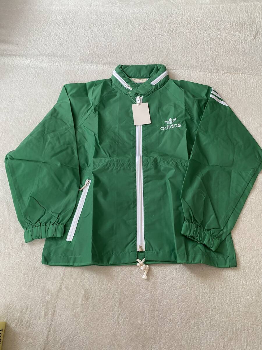 當(dāng)時(shí)物　未使用　adidas　アディダス 　ADS-200　ジップ　パーカー　ジャージ 　シャカシャカ　サイズ７?８歳　　KK 1603
