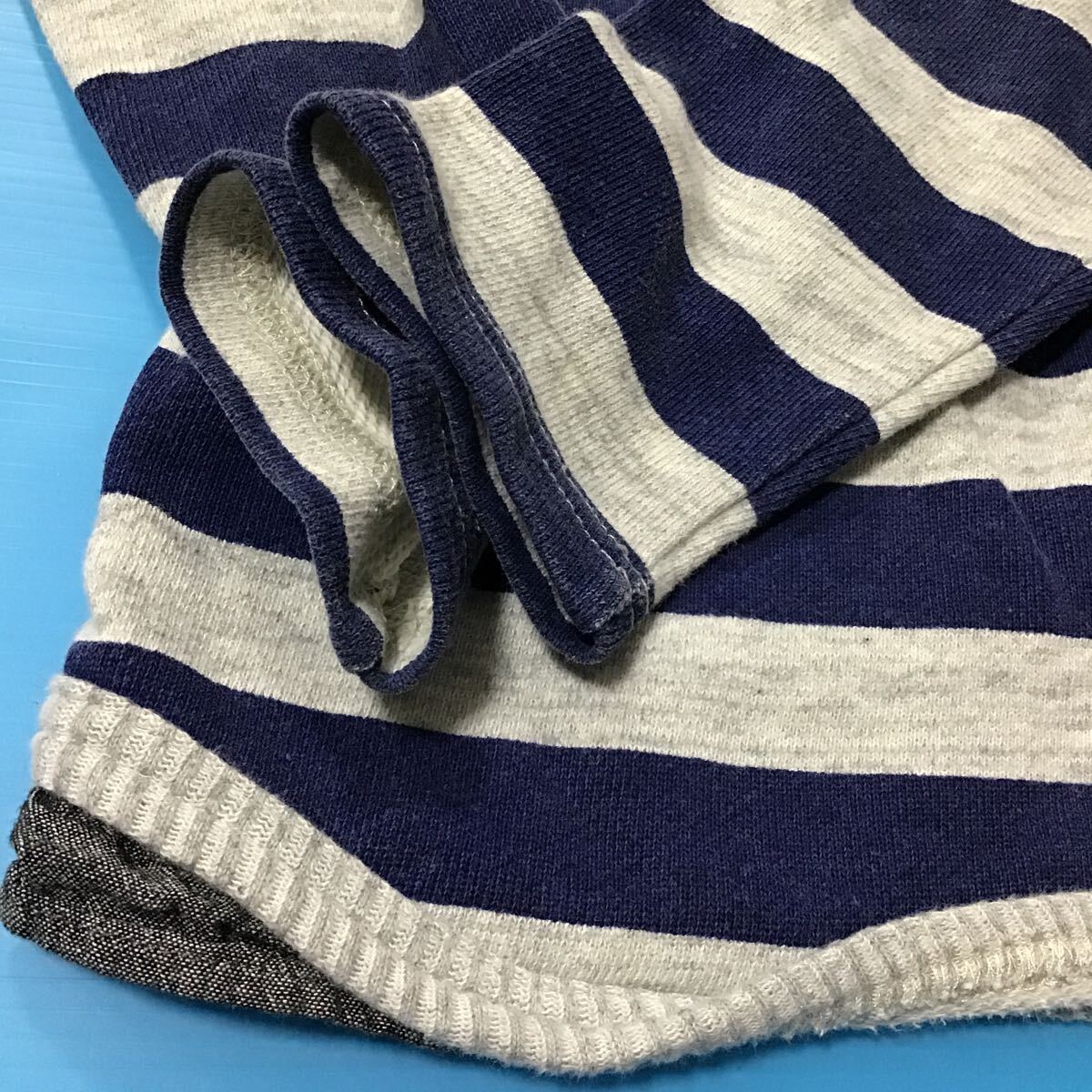 used 子供服 「 GLOBAL WORK ボーダー トレーナー XLサイズ 」120cm?130cmくらい / シンプルですが重ね著してるように見えてかわいい