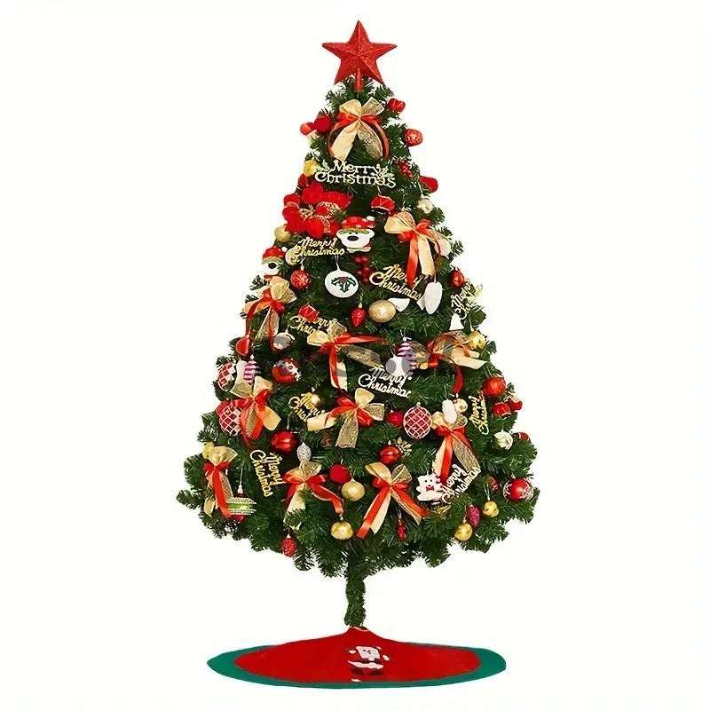 クリスマスツリー 全長(zhǎng)150cm 裝飾込み プレライト付き おしゃれ かわいい インテリア クリスマス ホームデコ パーティ レッド グリーン