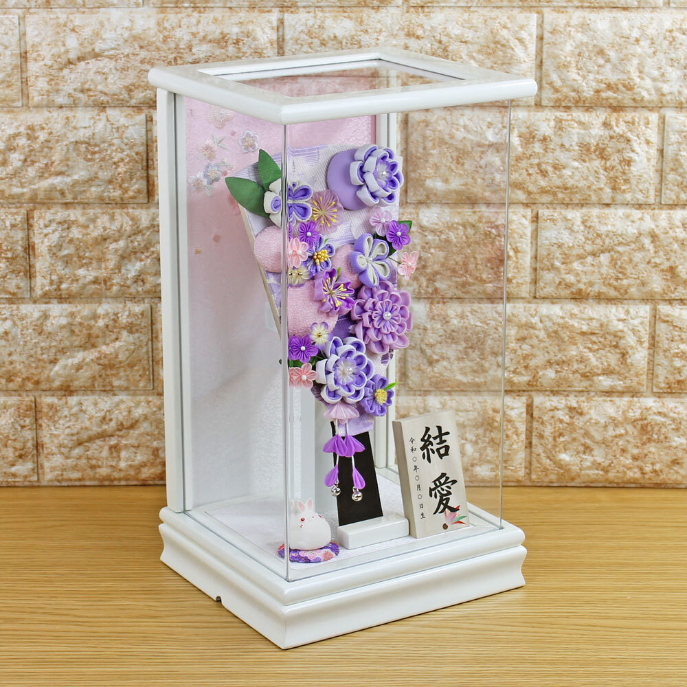 羽子板 初正月 花飾り(9号 摘み細工 つまみ細工 羽子板飾り (紫 羽子板 初正月 花飾り(9号 摘み細工 つまみ細工 羽子板飾り (紫