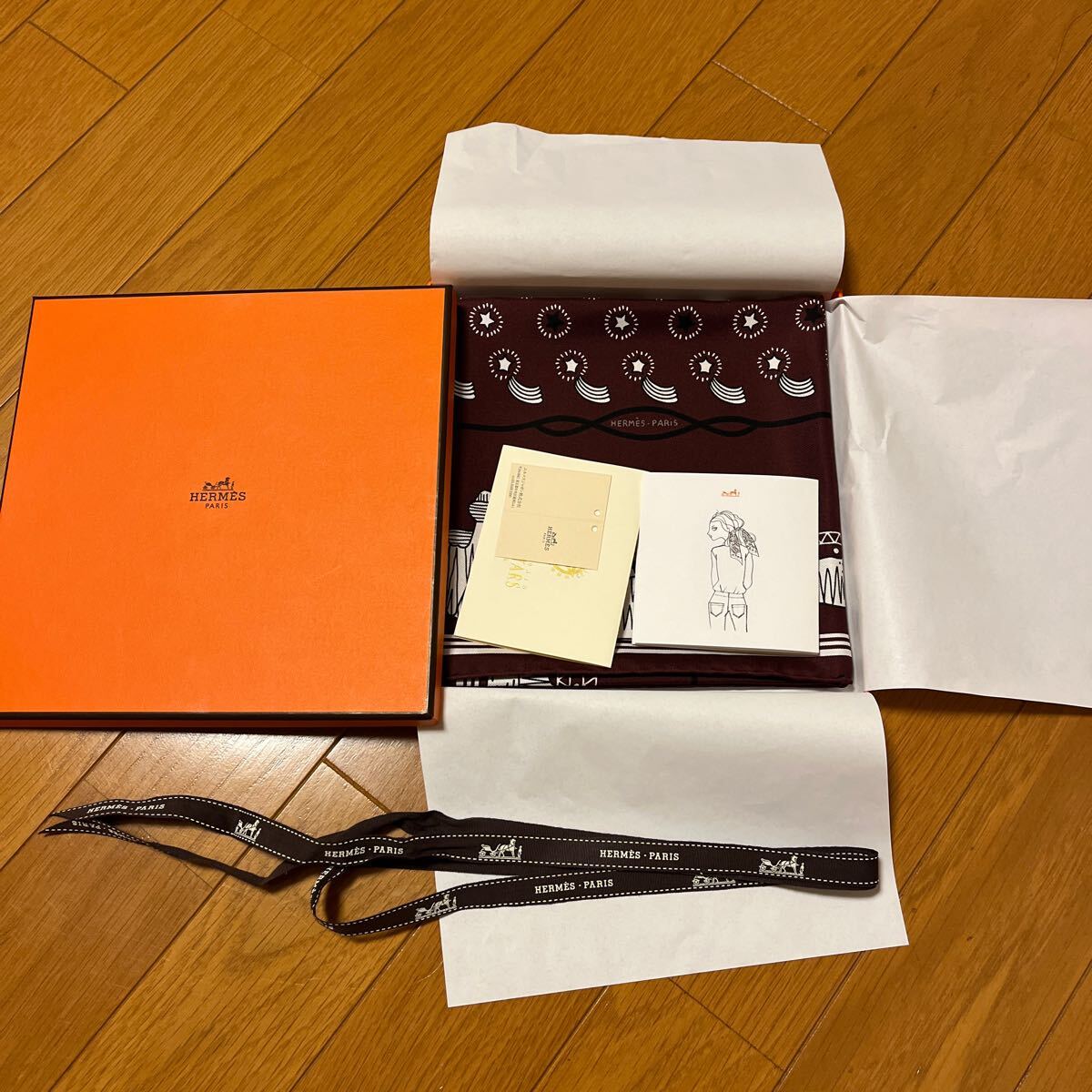 新品 非売品 エルメス スカーフ カレ ななつ星 HERMES 箱あり 新品 非売品 エルメス スカーフ カレ ななつ星 HERMES 箱あり