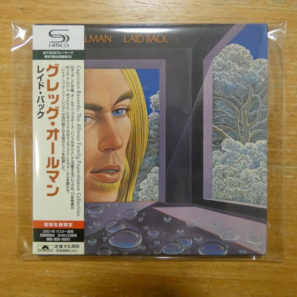 4988005518255;【SHM-CD】グレッグ・オールマン / レイド・バック(紙ジャケット仕様)　UICY-93511