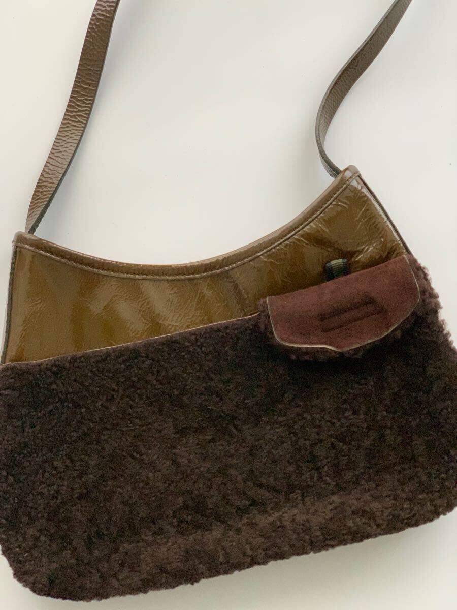 miumiu 1999 archive leather shearling shoulder bag(かばん、バッグ 