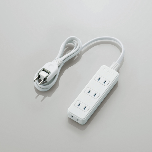 ほこり防止シャッター付き電源タップ 1.0m 4個口タイプ オフィスやご家庭など、さまざまなシーンで使いやすい: T-ST02-22410WH