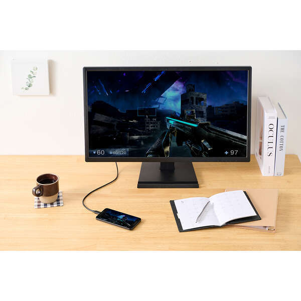 USB Type-C - HDMI変換ケーブル 3.0m スマートフォンやパソコンなどの映像をディスプレイなどに出力できる: MPA-CHDMI30BK2