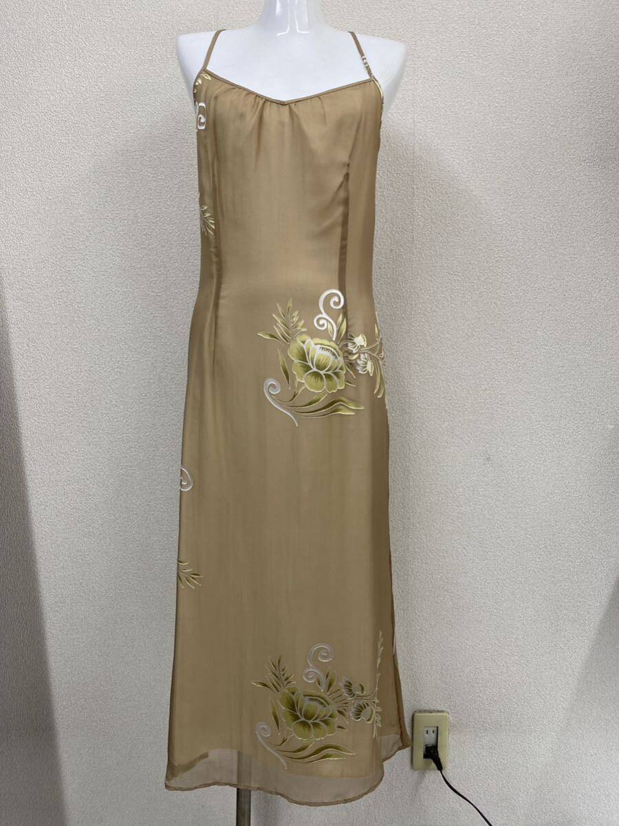 ♪ 送料無料　R.P.B 新品 シルク100% キャミワンピース スリップドレス　