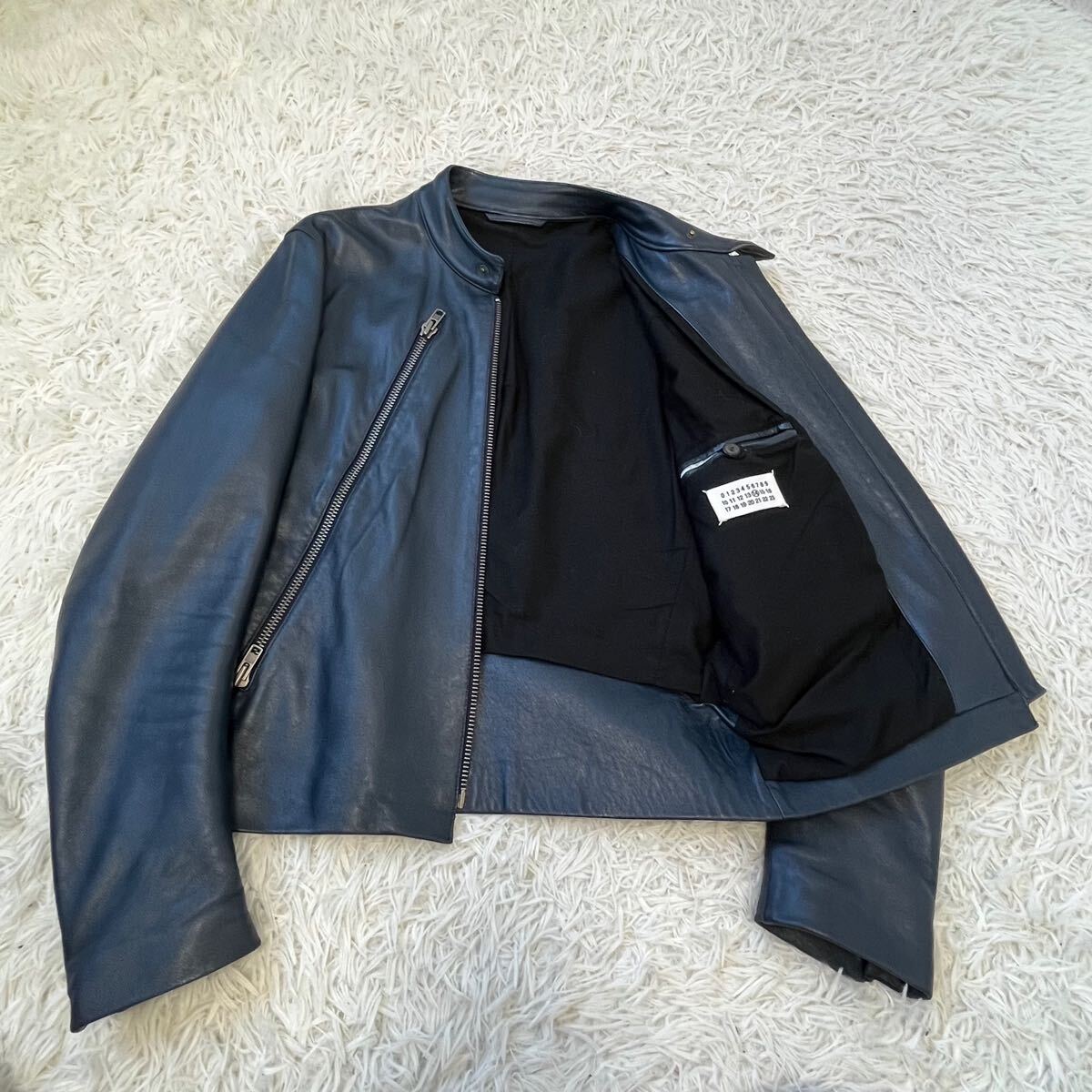 Margiela マルジェラ レザー ライダース ジャケット 本革 5zip Margiela マルジェラ レザー ライダース ジャケット 本革 5zip