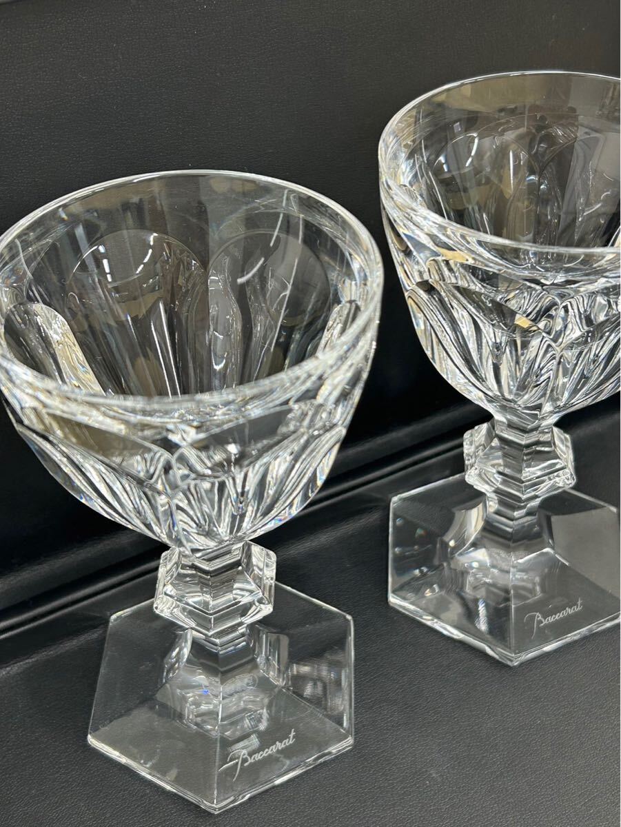 1円 未使用品 バカラ Baccarat ワイングラス 2客セット クリスタル アルクール 食器 酒器 グラス 美品