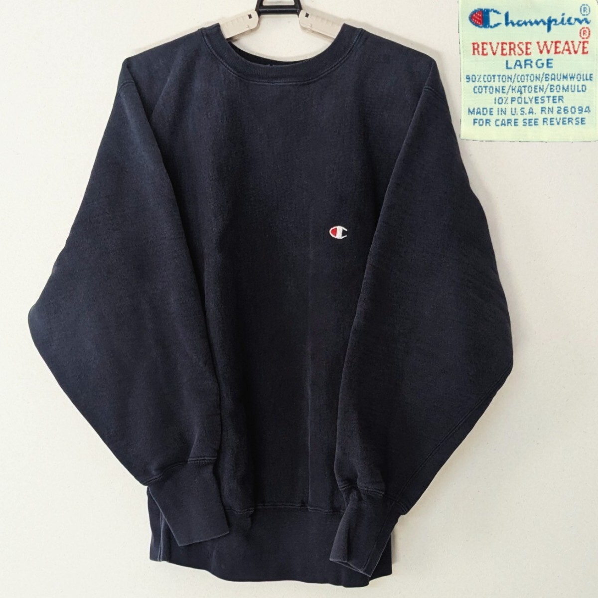 □1円スタート□90s チャンピオン リバースウィーブ L 刺繍タグ □1円スタート□90s チャンピオン リバースウィーブ L 刺繍タグ