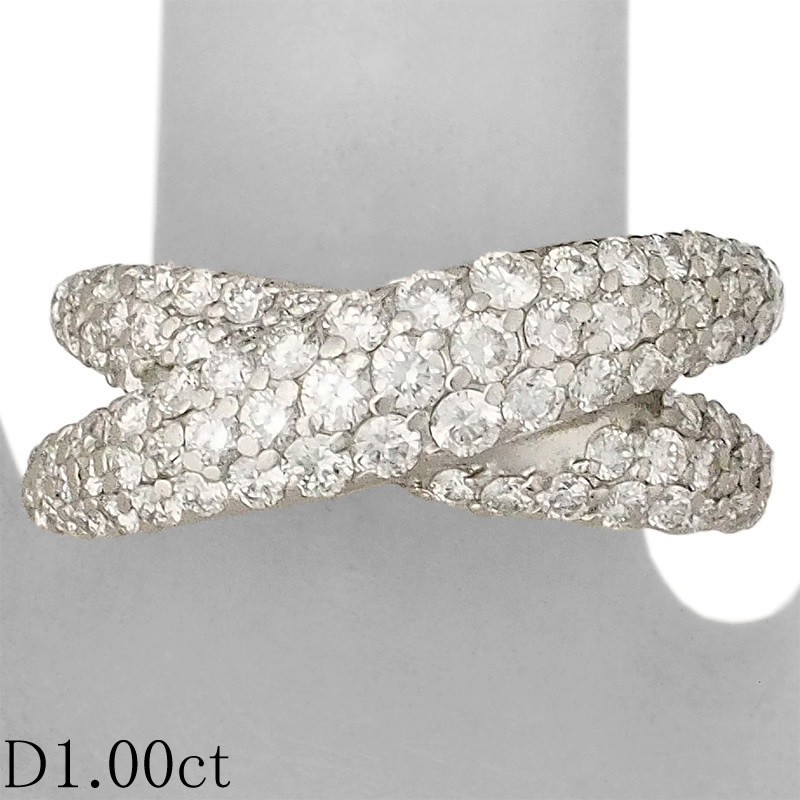 ポンテヴェキオ ダイヤモンド/1.00ct デザイン リング K18WG 13號