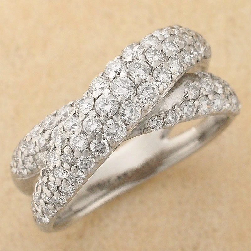 ポンテヴェキオ ダイヤモンド/1.00ct デザイン リング K18WG 13號