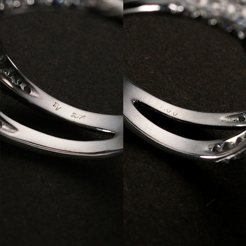 ポンテヴェキオ ダイヤモンド/1.00ct デザイン リング K18WG 13號