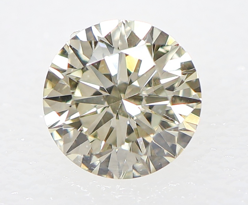 【100円～】VVS2！0.409ct 天然ダイヤ VERY LIGHT YELLOW（ナチュラルカラー）VERY GOOD！