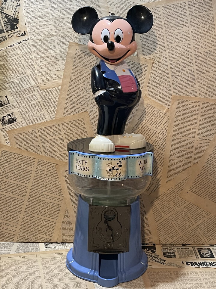 ☆1980年代/ミッキーマウス/ガムボールマシン/60周年記念/ビンテージ即決ディズニー/Mickey's Gumball Machine(80s)