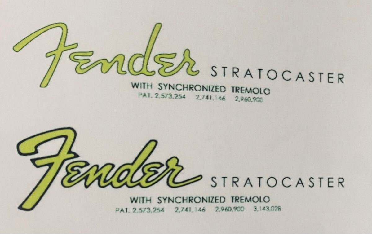 Fender Stratocaster デカールシール 補修用 2デザインセット Fender Stratocaster デカールシール 補修用 2デザインセット