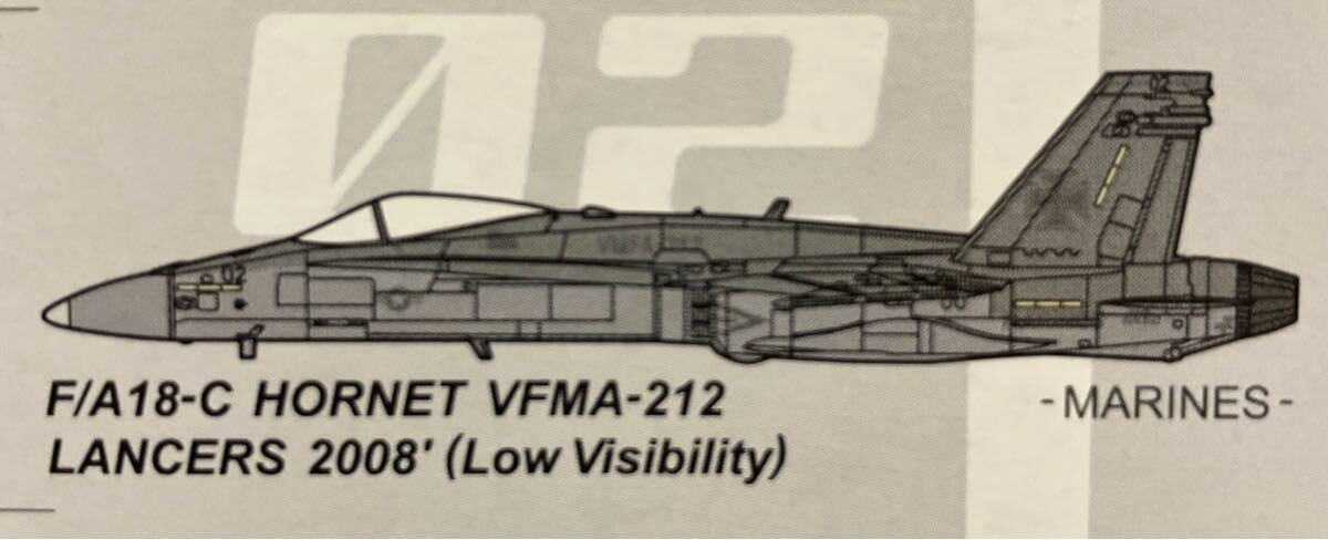 1/144 F/A-18C ホーネット ロービジ VMFA-212 LANCERS 2008 J Wings第4弾+α #02 カフェレオ