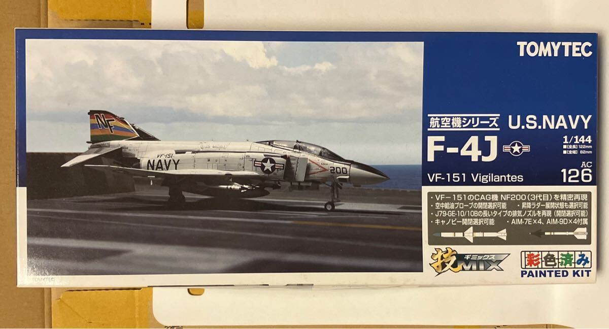 技MIX トミーテック 1/144 F-4J ファントムⅡ VF-151 AC126 アメリカ海軍 第151戦闘飛行隊 Vigilantes 未組立