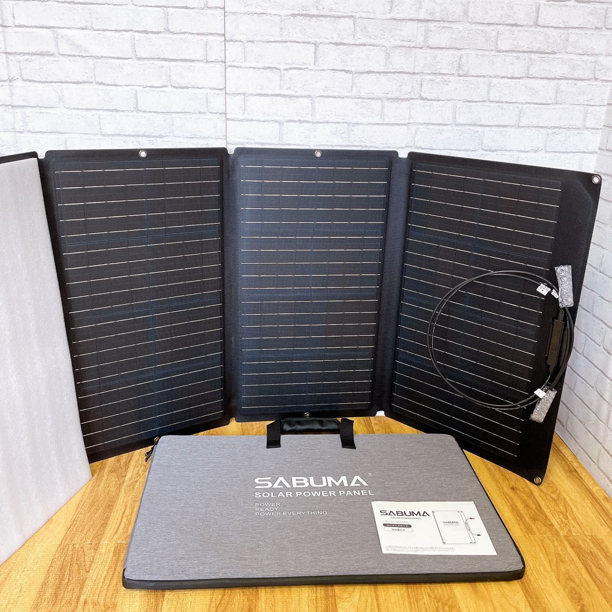 【未使用品】SABUMA SOLAR POWER PANEL 160w ソーラーパネル ポータブル電源用 SB-SSP-160 太陽光パネル 発電